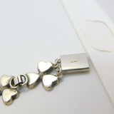 Lucky Shamrock Connemara Marble in Sterling Silver Bracelet Antique c1920