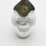 George III Sterling Silver Floral Pattern Cream Jug Antique 1800 London