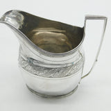 George III Sterling Silver Floral Pattern Cream Jug Antique 1800 London