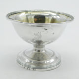 George III Sterling Silver Crested Pedestal Salt Cellar Antique 1796 London