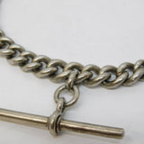 Edwardian Sterling Silver Graduated Watch Chain Bracelet Antique 1903 Birmingham