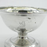 George III Sterling Silver Crested Pedestal Salt Cellar Antique 1796 London