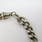 Edwardian Sterling Silver Graduated Watch Chain Bracelet Antique 1903 Birmingham