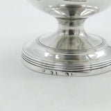 George III Sterling Silver Crested Pedestal Salt Cellar Antique 1796 London
