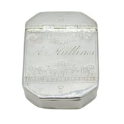 George II Sterling Silver Floral Snuff Box 'A. Mulliner' Antique 1735 London