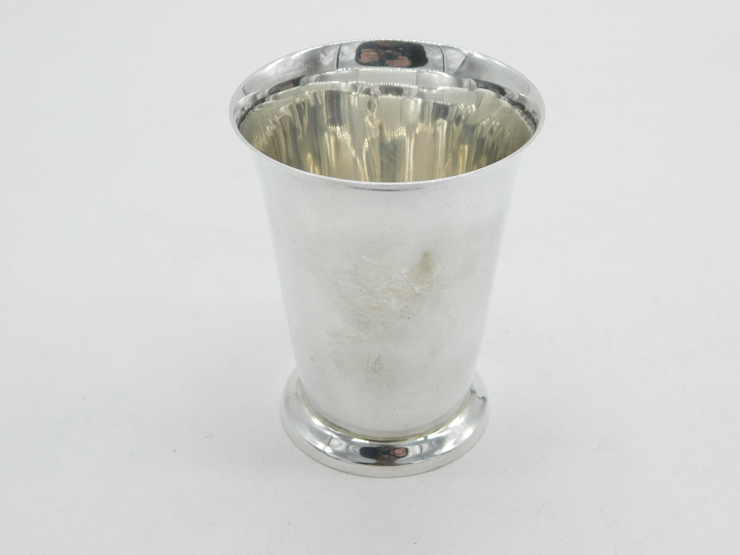 Sterling Silver Minimal Wine Beaker Display Hallmarks Vintage 1971 Birmingham