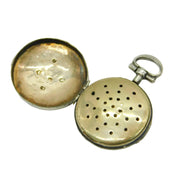 George III Sterling Silver Novelty Pocket Watch Vinaigrette Antique Birmingham