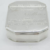 George II Sterling Silver Floral Snuff Box 'A. Mulliner' Antique 1735 London