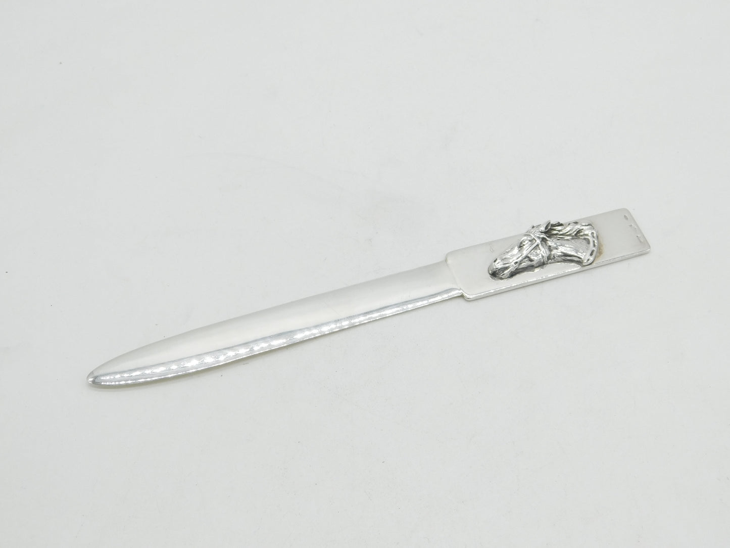Sterling Silver Horse Racing Interest Letter Opener Vintage c1990