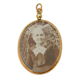 Edwardian 9ct Rose Gold Mounted Locket Pendant Antique 1907 Birmingham
