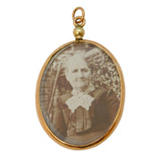 Edwardian 9ct Rose Gold Mounted Locket Pendant Antique 1907 Birmingham