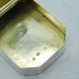 George II Sterling Silver Floral Snuff Box 'A. Mulliner' Antique 1735 London