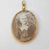 Edwardian 9ct Rose Gold Mounted Locket Pendant Antique 1907 Birmingham