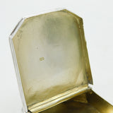 George II Sterling Silver Floral Snuff Box 'A. Mulliner' Antique 1735 London