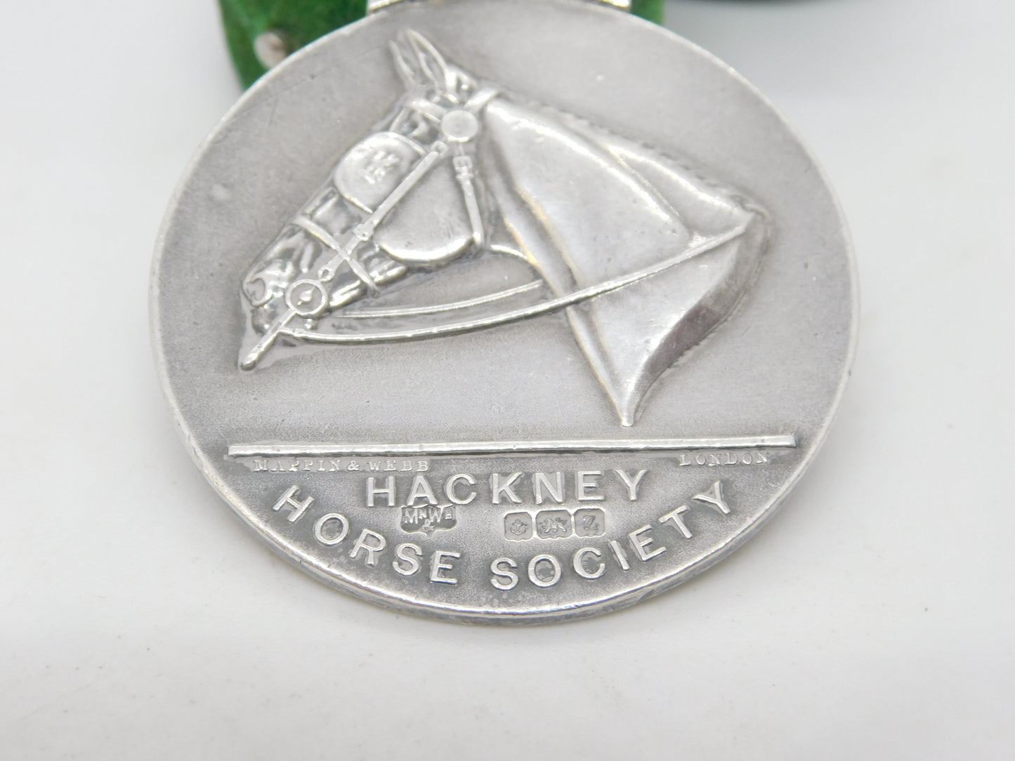 Sterling Silver Hackney Horse Society Medal Antique 1924 Birmingham Art Deco