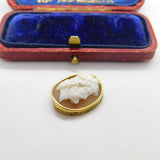 Regency Grand Tour Carved Zeus Classical Cameo in 9ct Gold Mount c1830 Georgian