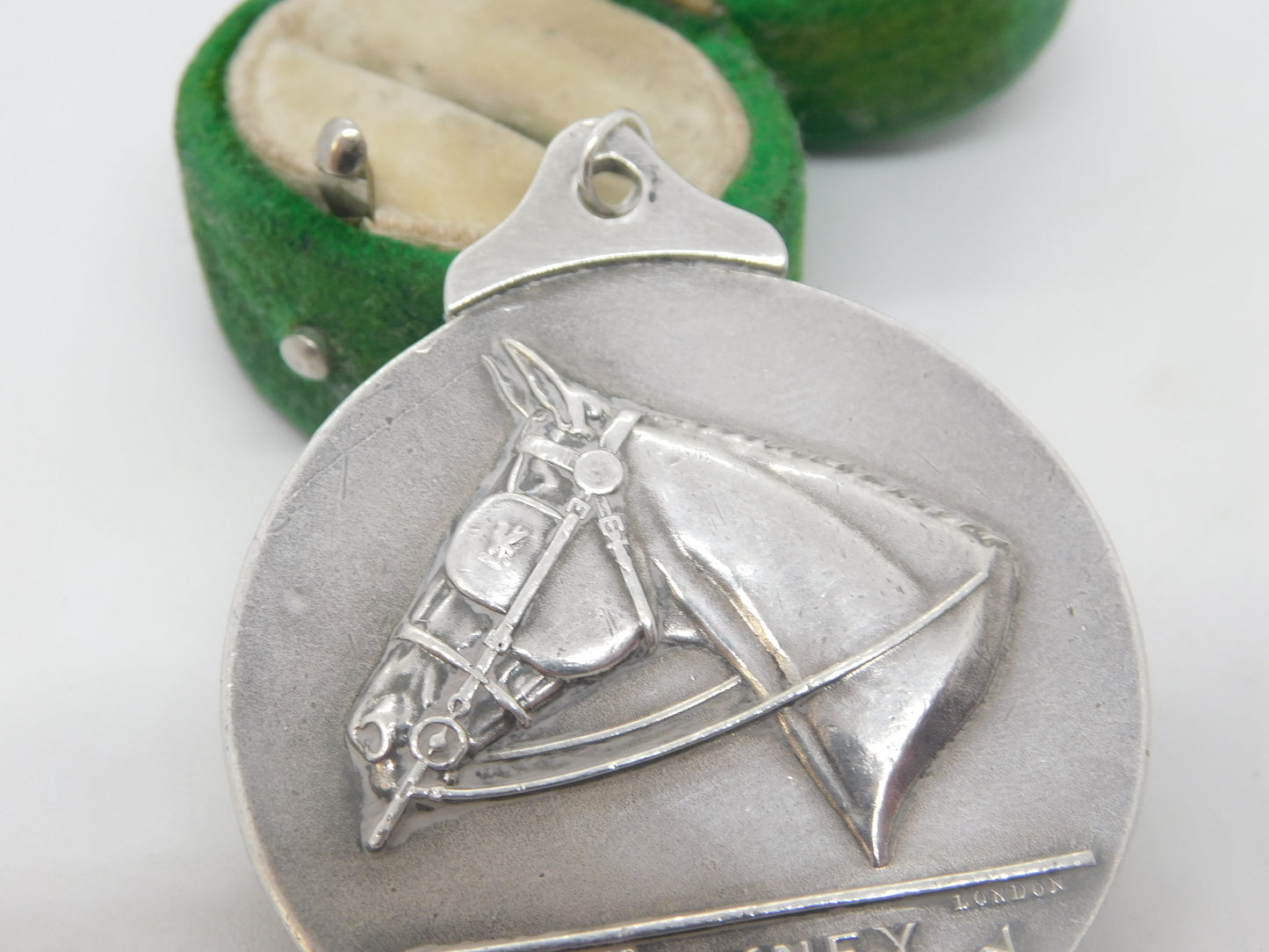 Sterling Silver Hackney Horse Society Medal Antique 1924 Birmingham Art Deco