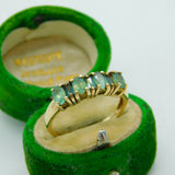 9ct Yellow Gold Baguette Cut Green Topaz Dress Ring Vintage 2005 Birmingham