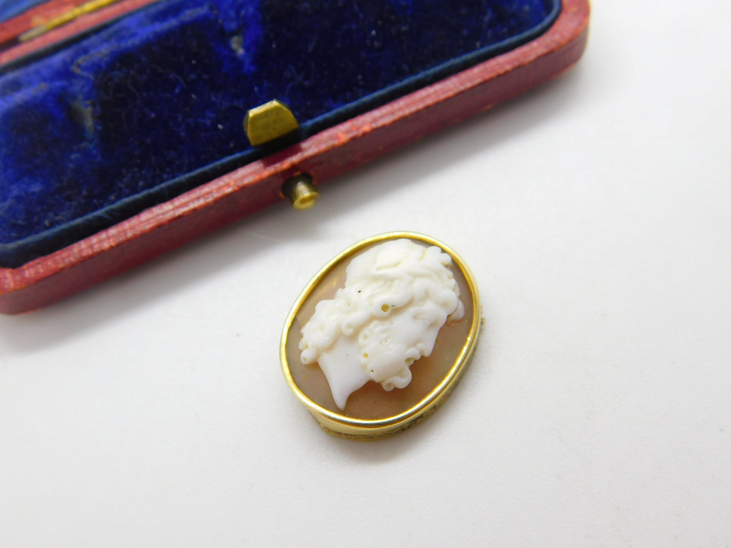 Regency Grand Tour Carved Zeus Classical Cameo in 9ct Gold Mount c1830 Georgian