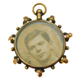 Edwardian 9ct Rose Gold Floral Pattern Locket Pendant Antique c1910