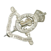 Victorian Sterling Silver British Indian Army Poona Horse Regimental Cap Brooch