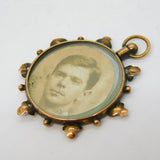 Edwardian 9ct Rose Gold Floral Pattern Locket Pendant Antique c1910