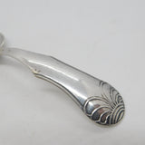 Victorian Dutch Sterling Silver Floral Tea Caddy Spoon Antique 1857