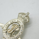 Victorian Sterling Silver British Indian Army Poona Horse Regimental Cap Brooch