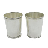 18th Century Pair of American Sterling Silver Beakers Antique by Standish Barry c1790 (Baltimore)