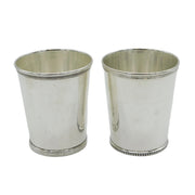 18th Century Pair of American Sterling Silver Beakers Antique by Standish Barry c1790 (Baltimore)