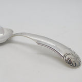 Victorian Dutch Sterling Silver Floral Tea Caddy Spoon Antique 1857