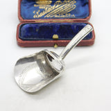 Georgian Sterling Silver Tea Caddy Spoon Shovel 1801 Birmingham Antique