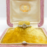 18ct Gold & Platinum Set 0.25ct Diamond Solitaire Ring Antique c1920 Art Deco
