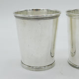 18th Century Pair of American Sterling Silver Beakers Antique by Standish Barry c1790 (Baltimore)
