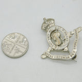 Victorian Sterling Silver British Indian Army Poona Horse Regimental Cap Brooch
