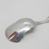 Victorian Dutch Sterling Silver Floral Tea Caddy Spoon Antique 1857