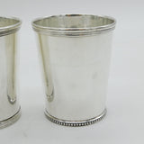 18th Century Pair of American Sterling Silver Beakers Antique by Standish Barry c1790 (Baltimore)