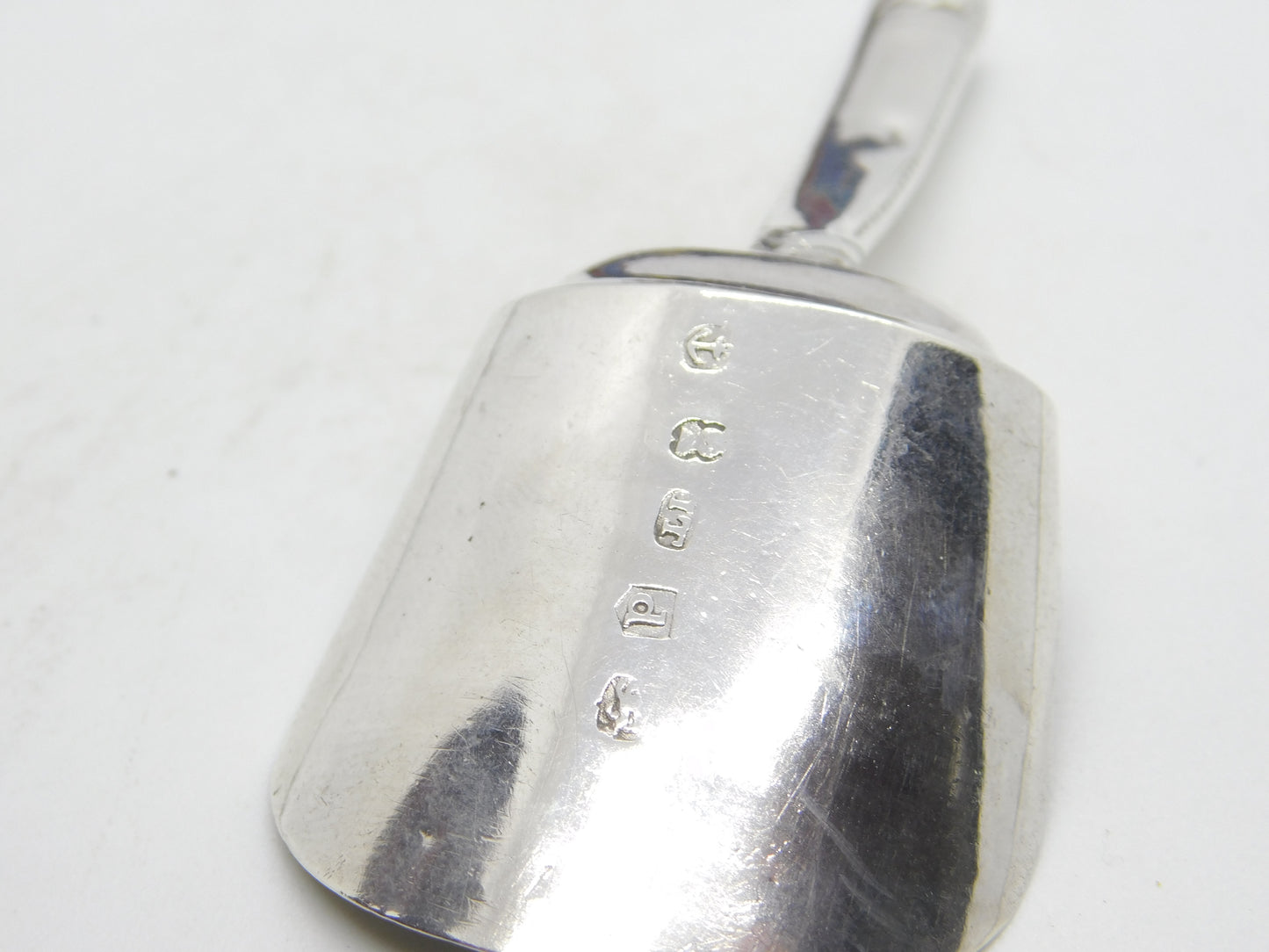 Georgian Sterling Silver Tea Caddy Spoon Shovel 1801 Birmingham Antique