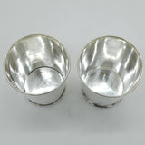 18th Century Pair of American Sterling Silver Beakers Antique by Standish Barry c1790 (Baltimore)