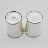 18th Century Pair of American Sterling Silver Beakers Antique by Standish Barry c1790 (Baltimore)