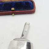 Georgian Sterling Silver Tea Caddy Spoon Shovel 1801 Birmingham Antique