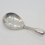George IV Sterling Silver Floral Tea Caddy Spoon Antique 1824 Birmingham