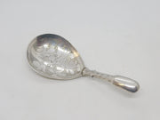 George IV Sterling Silver Floral Tea Caddy Spoon Antique 1824 Birmingham