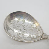 George IV Sterling Silver Floral Tea Caddy Spoon Antique 1824 Birmingham
