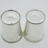 18th Century Pair of American Sterling Silver Beakers Antique by Standish Barry c1790 (Baltimore)