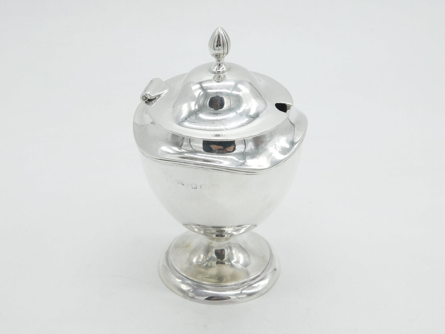 Edwardian Sterling Silver Pedestal Tea Caddy Antique 1909 Birmingham Elkington & Co.