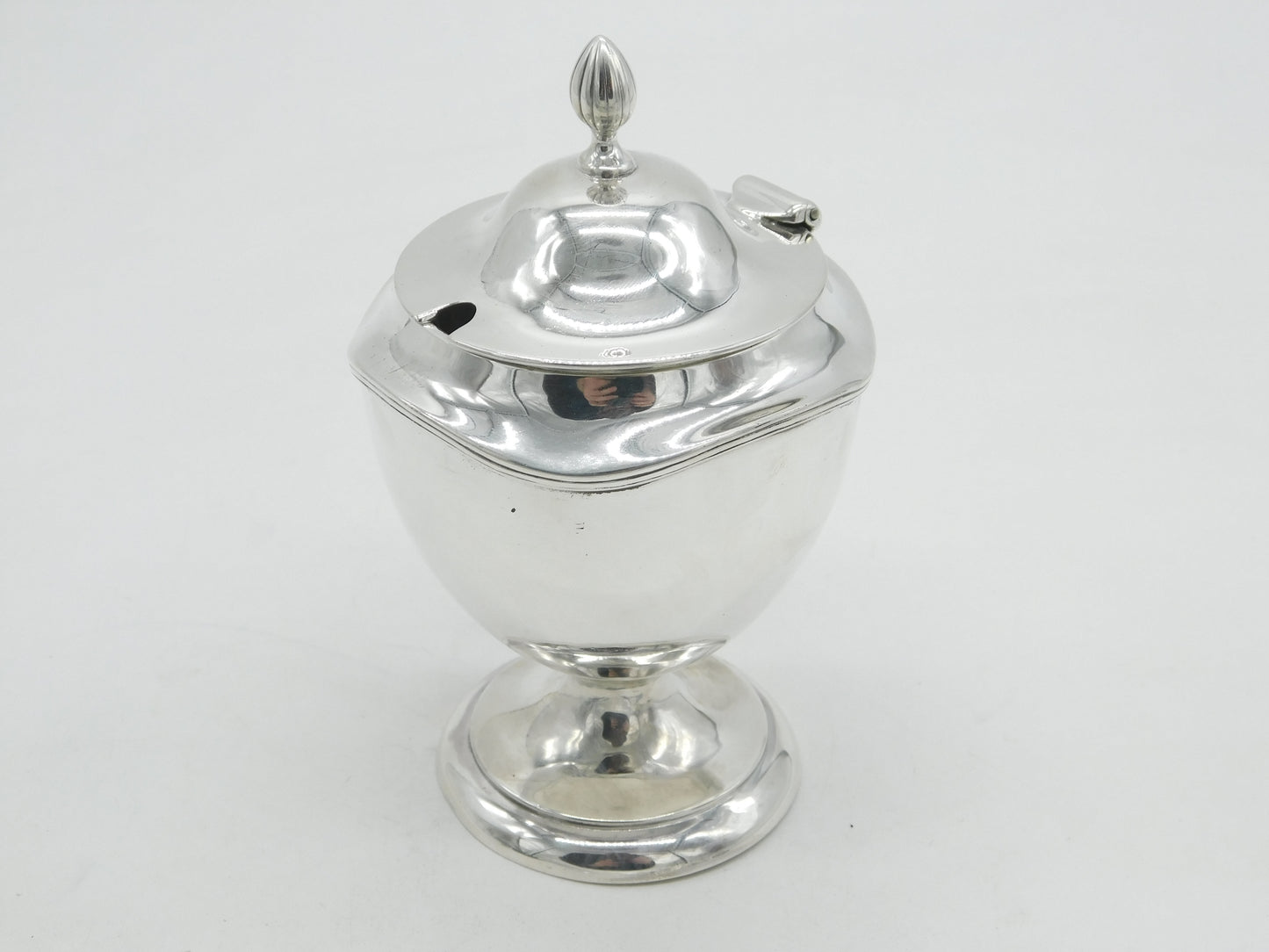 Edwardian Sterling Silver Pedestal Tea Caddy Antique 1909 Birmingham Elkington & Co.