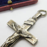 Large Sterling Silver Corpus Christi Medallion Pendant 1911 London Antique