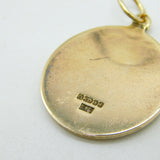 9ct Yellow Gold St Christopher Patron of Travel Pendant Vintage Birmingham