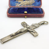 Large Sterling Silver Corpus Christi Medallion Pendant 1911 London Antique